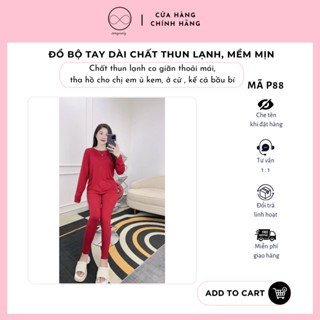 P88 ĐỒ BỘ BIGSIZE ủ kem, bầu bí , ở cữ thun lạnh mát mềm mịn