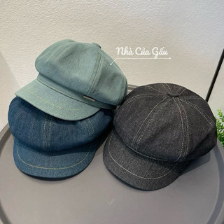 Nón beret phối da hàng cao cấp