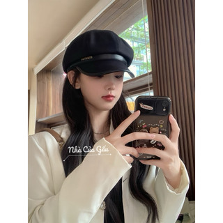 Nón beret phối da hàng cao cấp