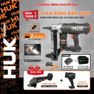 [TẶNG AG6000P+MT024S] Súng bắn đinh bê tông HUKAN G3-B32Plus, Không chổi than Lực 100J, 2 cây/giây
