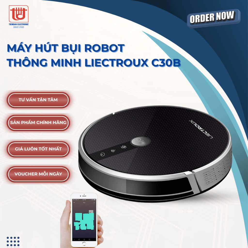 LIECTROUX Robot Hút Bụi Thông Minh C30B