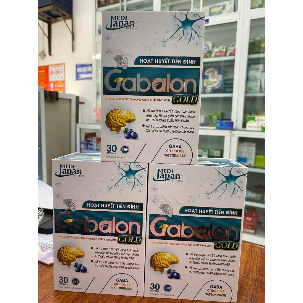 Viên uống bổ não hoạt huyết gabalon gold, hỗ trợ tiền đình