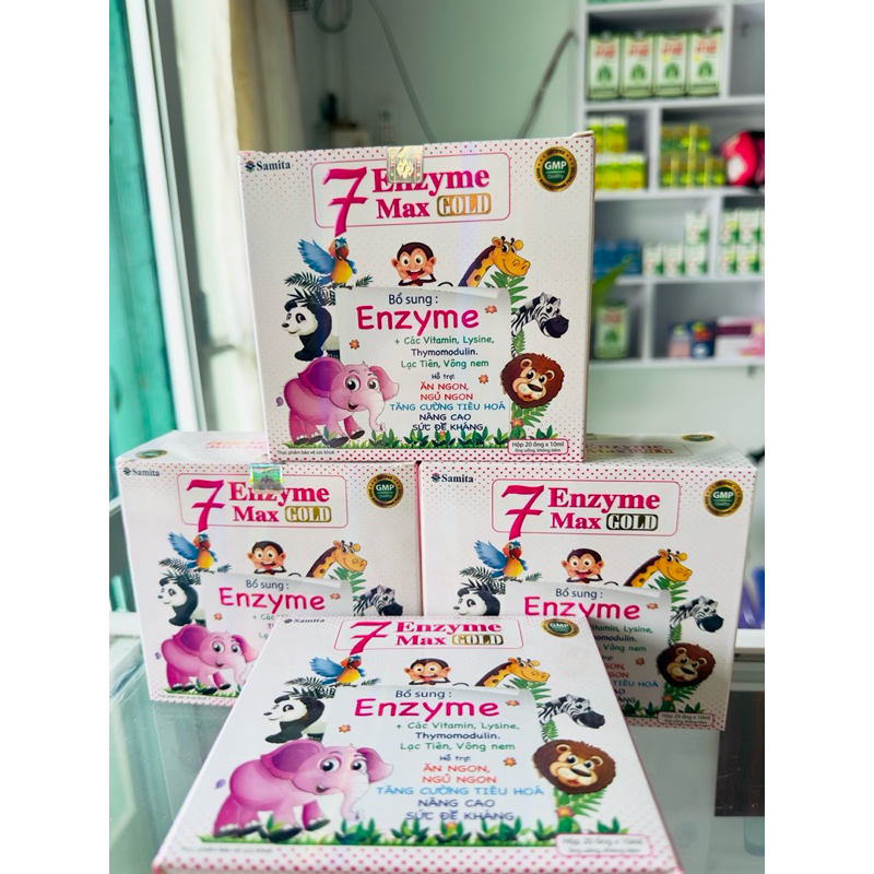 7 Enzyme Max Gold - 20 ống x 10ml - hỗ trợ ăn ngủ ngon, tăng cường tiêu hoá, nâng cao sức đề kháng