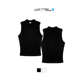  Áo Ba Lỗ Nữ VSS Chính Hãng Vải Thun Gân Co Giãn Mềm Mại Cổ Lọ Trơn Basic Ôm Body Cá Tính - ABL11 