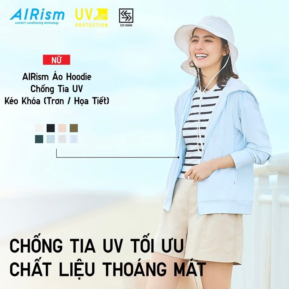 AIRism Áo Khoác Chống UV Vải Mắt Lưới Nữ (Chống Nắng) [AUTH] [HÀNG CHÍNH HÃNG] [SĂN SALE TẠI STORE]