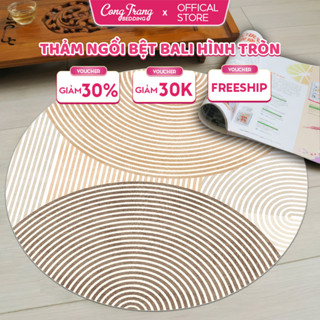 Thảm Ngồi Bệt Hình Tròn, Đệm Ngồi Bệt Cho Quán Cafe, Trà Chanh, Trà Sữa Kiểu Nhật Xinh Xắn 40*40cm