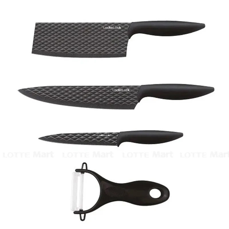 Bộ dao nhà bếp LocknLock 4 món CKK104S4 - Màu đen