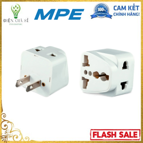 Phích Cắm Du Lịch Chính Hãng MPE(1 ổ 2 chấu, 1 ổ đa năng)