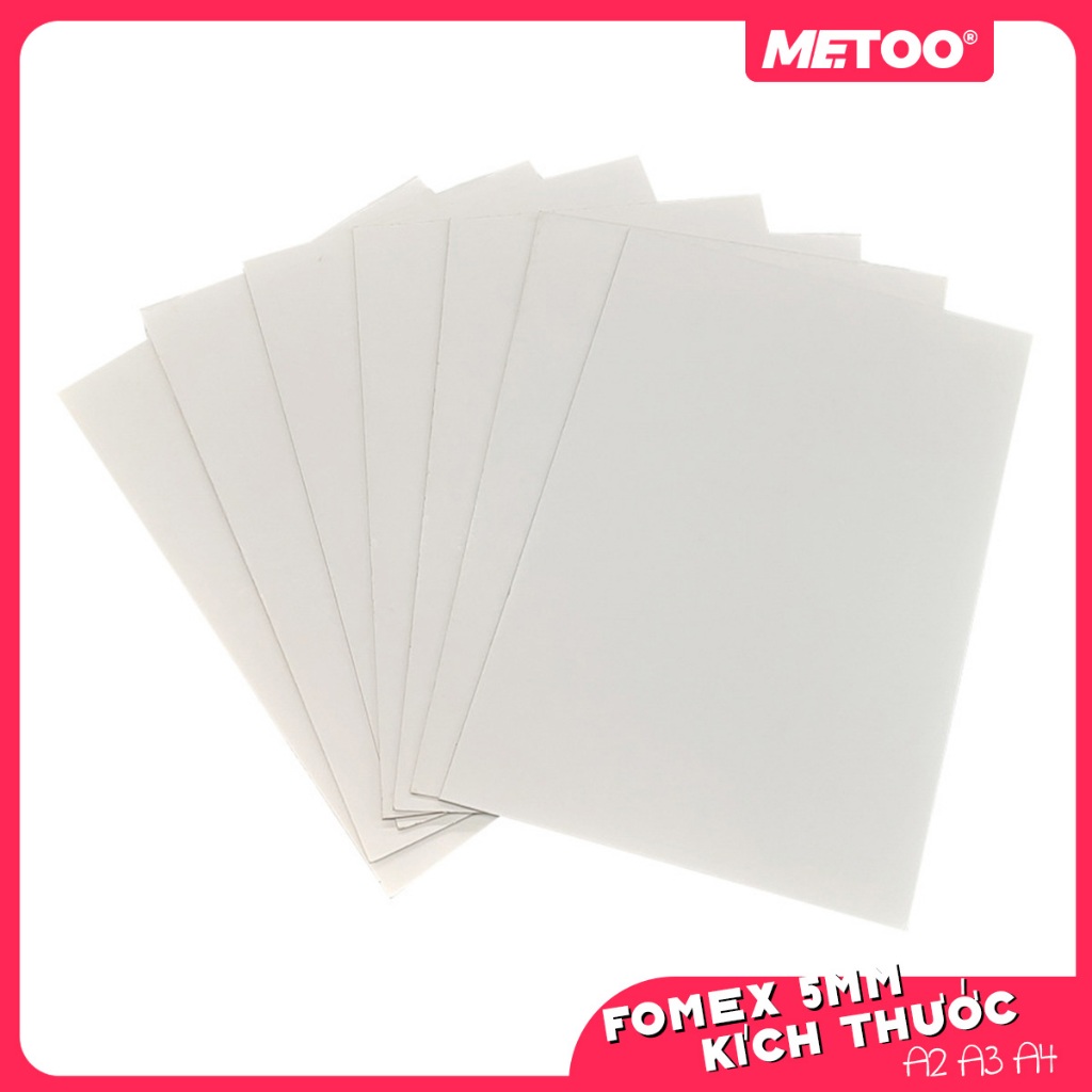 Tấm Fomex trắng 5mm làm mô hình DIY - Bìa Formex khổ A2 A3 A4 A5 nhẹ bền dễ cắt