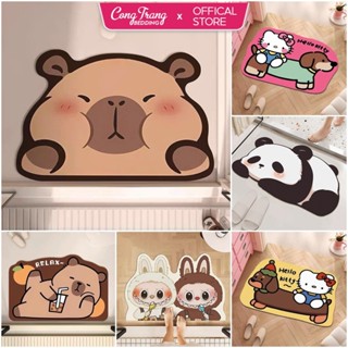  Thảm lau chân nhà tắm capypara chùi chân phòng bếp chất nỉ lì thấm hút nước đế cao su chống trơn trượt 40x60cm - CT02 