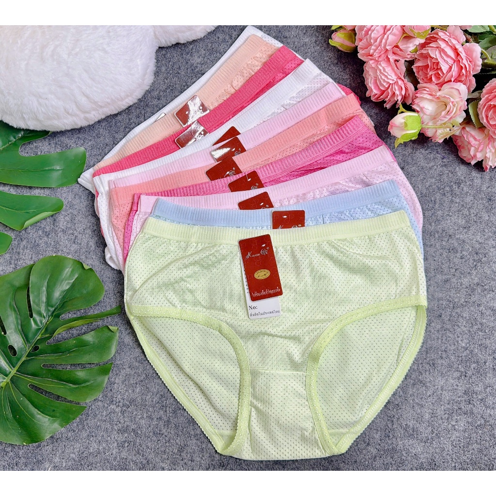 COMBO 10 QUẦN LÓT NỮ THÔNG HƠI, LƯNG TO SIZE 55-70KG, MÃ 0522.