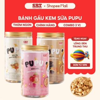 Bánh Gấu Kem Bơ Sữa PUPU SBT Lọ 250G Thơm Ngon - Bánh Kẹo SBT