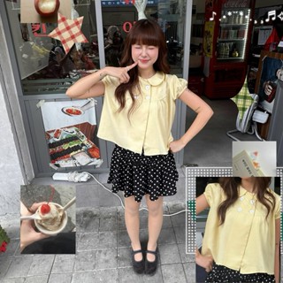  Áo babydoll 4 cúc tay bồng cổ điển tôn dáng Sundae ୨୧ by Vintagevibes. 