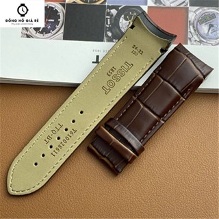   ẢNH THẬT  Dây đồng hồ da Tissot ĐẦU ÔM KHÔNG KHÓA mặt trong có gập logo size 20 22 23 24mm 