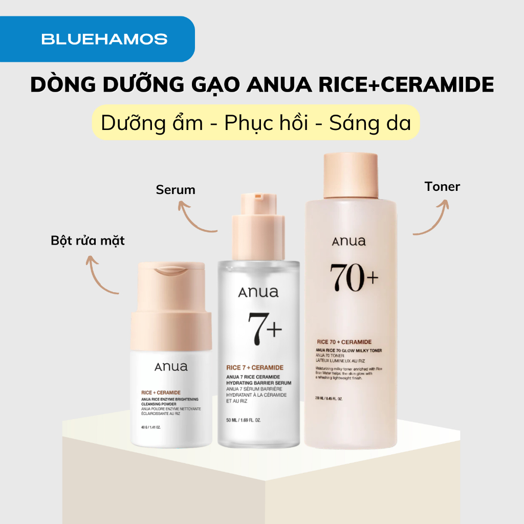 Dòng dưỡng Anua gạo phục hồi sáng da Anua Rice + Ceramide