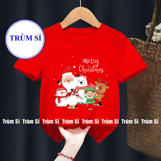  Áo thun cho bé Noel áo phông mừng giáng sinh in hình độc đáo cho bé trai bé gái 
