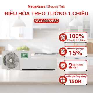 Điều hòa treo tường 1 chiều Nagakawa NS-C09R2B52, làm lạnh nhanh, tiết kiệm điện năng, bảo hành 2 năm