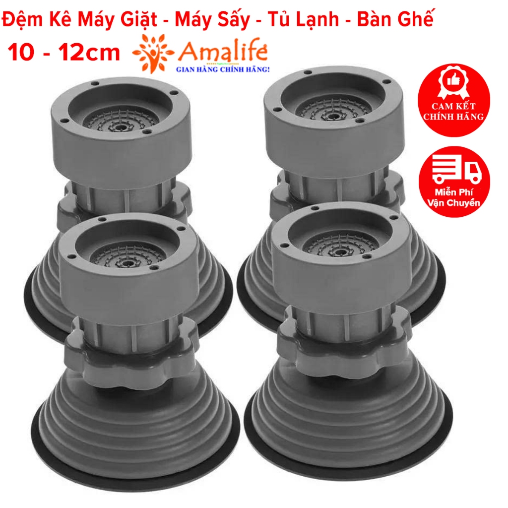 Set 4 Chân Kê Máy Giặt Tủ Lạnh, Chân Đỡ Đa Năng Chống Rung Lắc, Tăng Giảm Chiều Cao Chống Trơn Trượt Kê Chân Bếp Ga