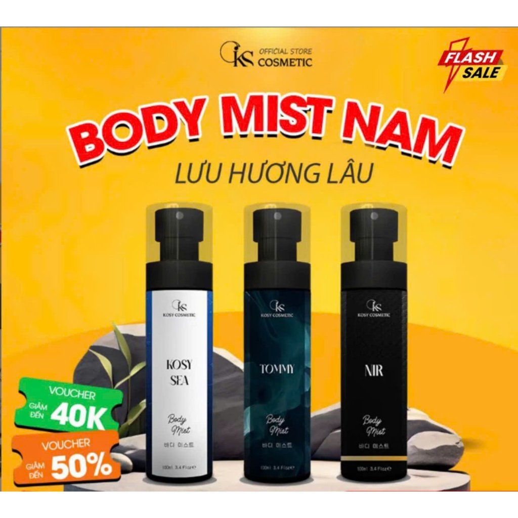 [MUA 3 GIẢM 50% SUMMER] Body Mist Unisex Hẹn Hò Xịt Thơm Toàn Thân Nước Hoa Nam Nữ BODYMISS 100ml