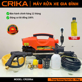  Máy Rửa Xe Áp Lực Cao CRIKA Lõi Đồng 100% CR2200au - Rửa Xe Rửa Sân Vườn Rong Rêu Rửa Điều Hòa 