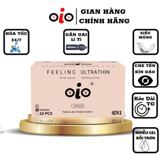  Bao cao su siêu mỏng 001 OiO kéo dài thời gian bcs gai 4in1 nhiều gel bôi trơn chống xuất tinh sớm 