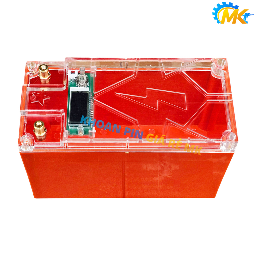 Hộp đựng pin 12V 4S1P 32140 15AH trong suốt chống nước