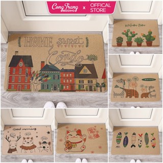  Thảm Lau Chân Chùi Chân Bali HỌA TIẾT VINTAGE 2025 Thiết Kế Thảm Chùi Chân Thấm Nước Chống Trơn Trượt - 40cm x 60cm 