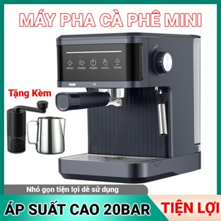 Máy pha cà phê Espresso tự động, áp suất 20 bar, tạo bọt kem sữa siêu mịn, máy pha cafe mini