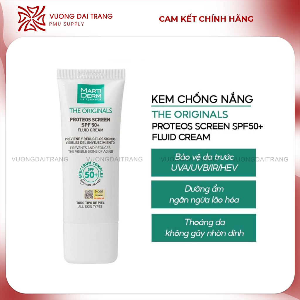 Kem chống nắng phổ rộng Martiderm mini 2ml - Dcpx Vương Đài Trang 