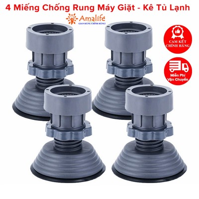 [Hàng VN Xuất Khẩu] Bộ 4 Chân Kê Chống Rung Máy Giặt Chất Liệu Cao Su Cao Cấp - Chống Ồn Máy Giặt, Đế Kê Chân Bếp Ga