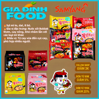 Lốc 5 Gói Mì Gà Cay, Mì Cay Samyang 5 gói, Mì gà cay samyang 10 gói Hàn Quốc (140g / Gói), Mì Samyang gà cay 140g