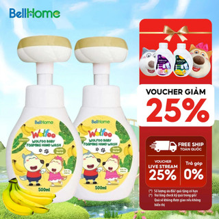Bọt rửa tay cho bé Wolfoo Baby Bellhome Dịu nhẹ kháng khuẩn Bảo vệ da Tạo thói quen vệ sinh