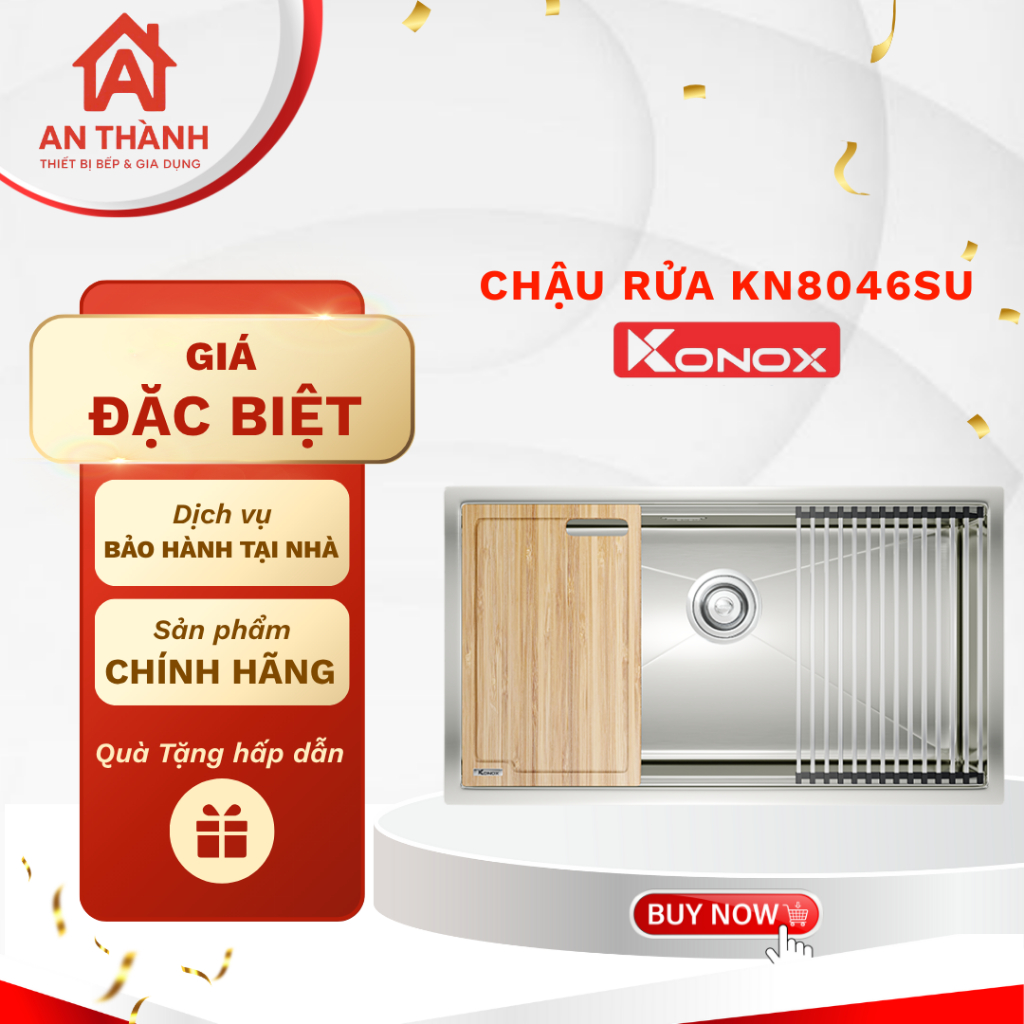 Chậu rửa bát Konox Workstation - Undermount Sink KN8046SU - Chậu rửa bát chống xước Konox