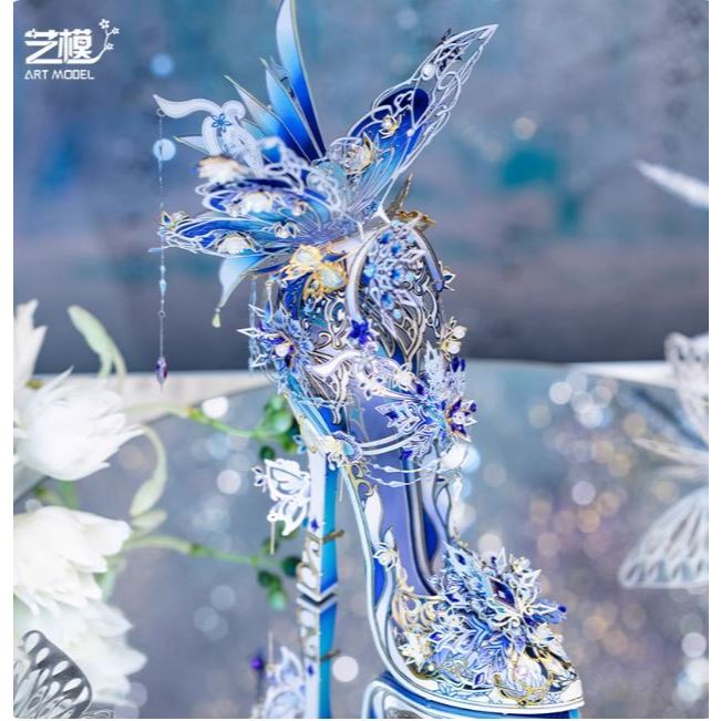 MU Art model - Snow Love – Giày Pha Lê Phép Thuật 3D (Mô hình lắp ráp kim loại 3D)