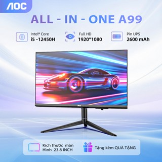 Máy tính All In One AOC A99 i5 - 12450H 16GB 512GB SSD Màn hình 23.8 Inch Pin UPS tháo rời - Bảo hành hãng 3 năm