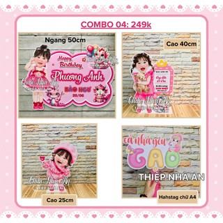 COMBO CHIBI TRANG TRÍ SINH NHẬT Bé Trai, Bé Gái – Hàng Đẹp, Có Chân Đế Đứng.
