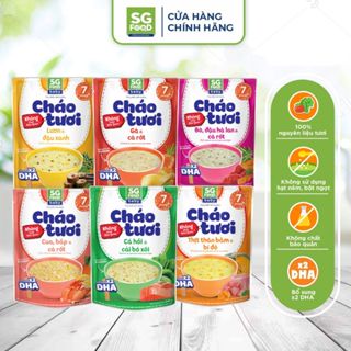 Lốc 63 BABY - 6 gói Cháo Tươi BABY SG Food 240g (Gà, Thịt Bằm, Bò, Lươn, Cá Hồi, Cua)