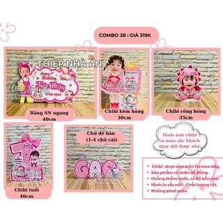 COMBO CHIBI TRANG TRÍ SINH NHẬT Bé Trai, Bé Gái – Hàng Đẹp, Có Chân Đế Đứng.