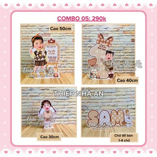 COMBO CHIBI TRANG TRÍ SINH NHẬT Bé Trai, Bé Gái – Hàng Đẹp, Có Chân Đế Đứng.