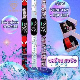  Đồng hồ điện tử led chống nước HODIWA  đeo tay trẻ em,bé trai,bé gái,kuromi,người nhện,kèm quà-M11 