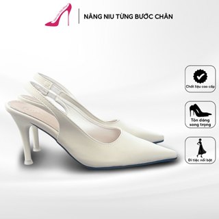  Giày Cao Gót Nữ Mũi Nhọn Hở Gót Dáng Basic Tuyết Nhung Cao Cấp Đi Học Đi Làm Gót 5cm 7cm 9cm |Tiệm Giày Tiểu Hồng  TH23  