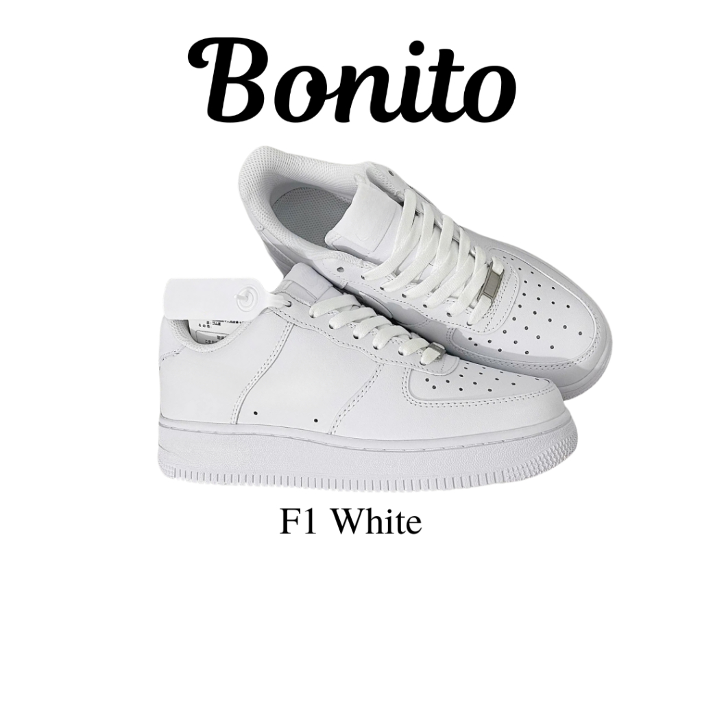 Giày Sneaker F1 Full Trắng Nam Nữ Giày Thể Thao Trắng Cổ Thấp Đi Học Đi chơi Full size Tặng Box
