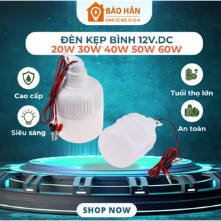   BH 12 THÁNG  BÓNG ĐÈN LED 12V KẸP BÌNH ẮC QUY ĐUI E27 VÀ DÂY KẸP LOẠI TỐT 