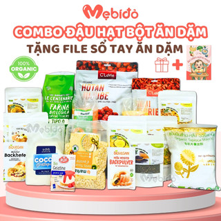  Combo Đậu Hạt Dinh Dưỡng Hữu Cơ Cho Bé Ăn Dặm Set Bột Nguyên Liệu Ăn Dặm Gia Vị Rắc Cơm Cho Bé - Shop Mẹ Bí Đỏ 