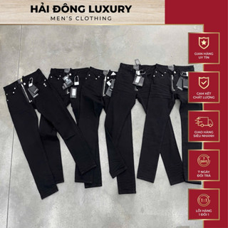  Quần Jean DSQ Đen Trơn Khoá Lệch,Túi Sau In Chữ Siêu Đẹp,Hàng Chuẩn Tag Mác Lên Fom Nét Keng 