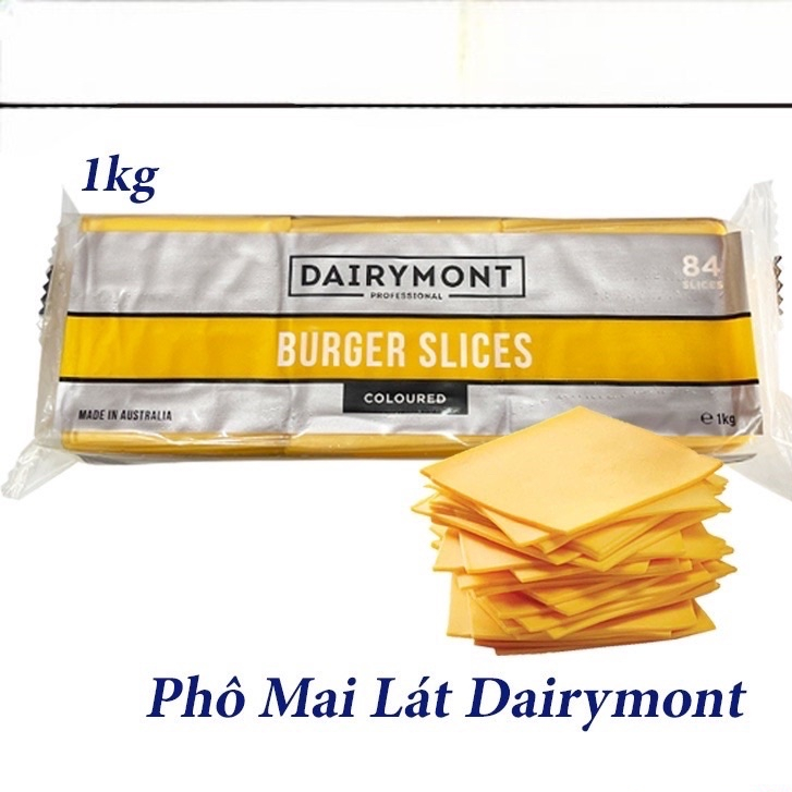 Phô Mai Lát Cheddar Dairymont - Gói khoảng 5 lát Chiết 60gr