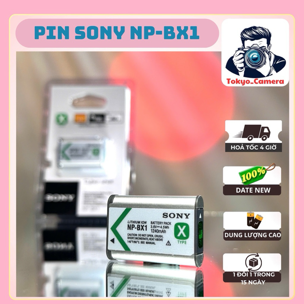 Pin Sony NP-BX1 dùng cho RX100 (Mark I), RX100 M2, RX100 M3, RX100 M4, RX100 M5, RX100 M5A, RX100 M6