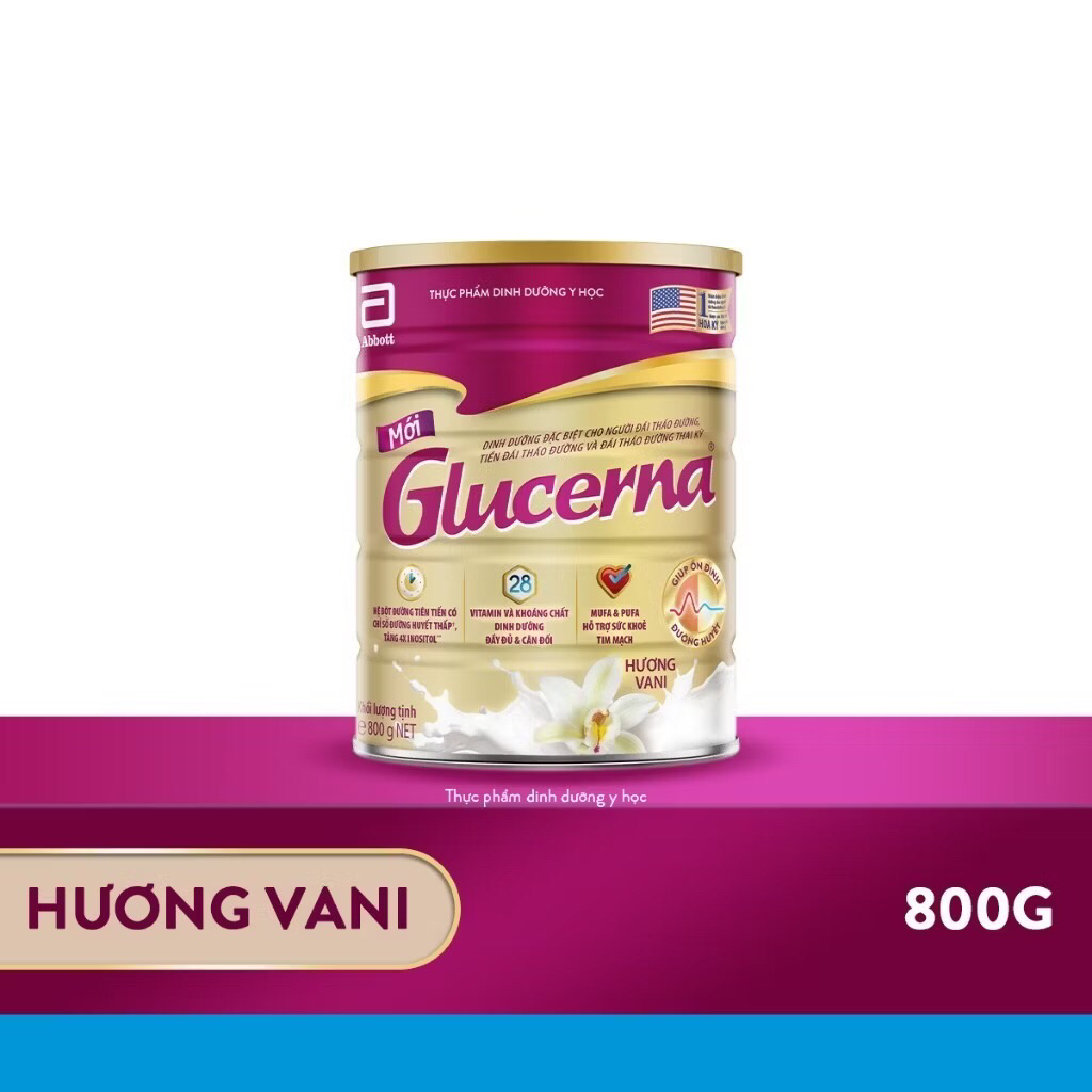 Sữa Bột Glucerna 400g & 800g Vị Vali & Lúa Mạch