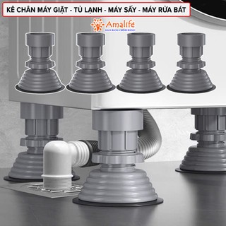  Bộ 4 chân chống rung cho máy giặt tủ lạnh - chân kê tăng giảm chiều cao đế cao su chống rung chống trượt bếp ga 