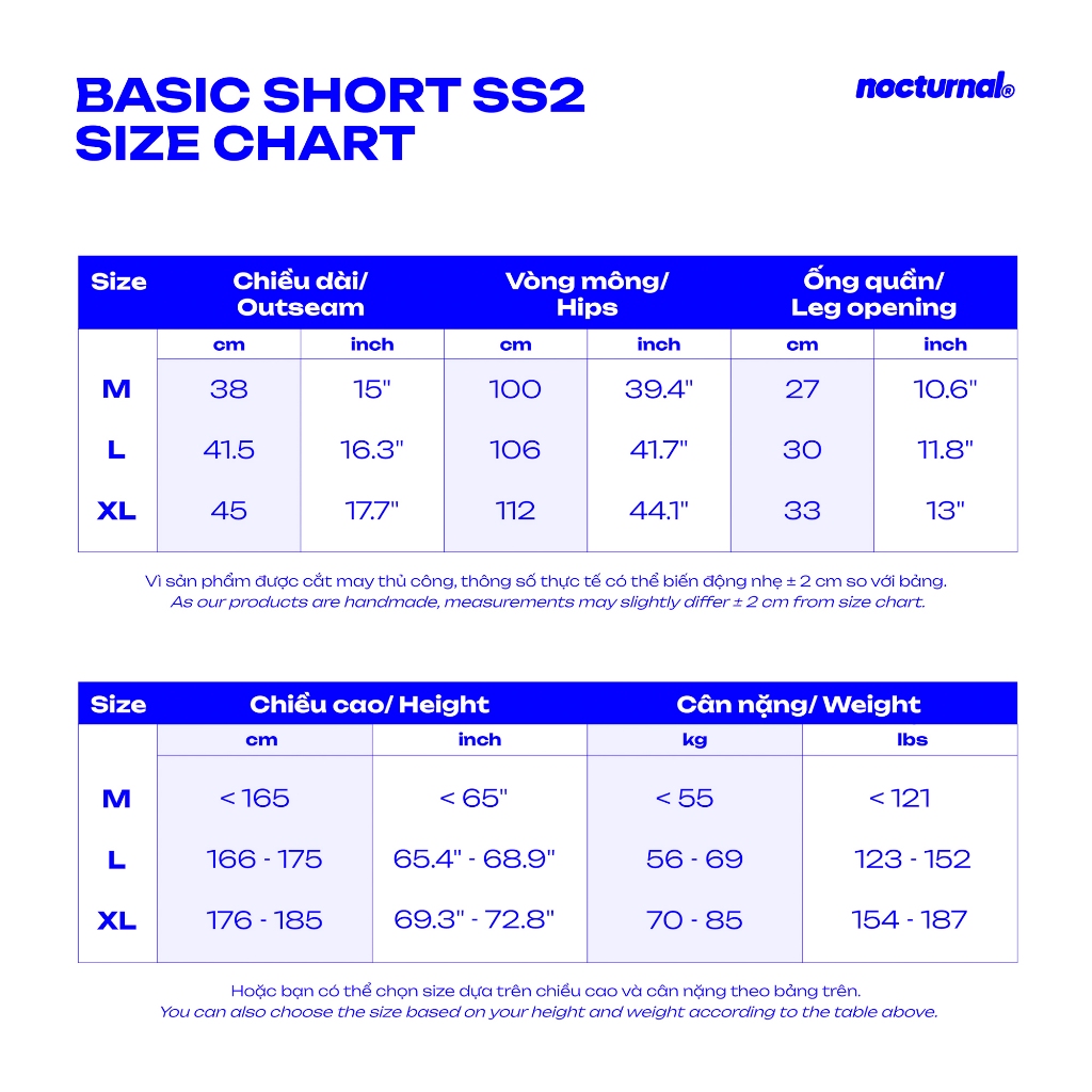 Quần Short Basic SS2 NOCTURNAL Unisex Nam Nữ Local Brand Dày Dặn Co Giãn Tốt | BigBuy360 - bigbuy360.vn